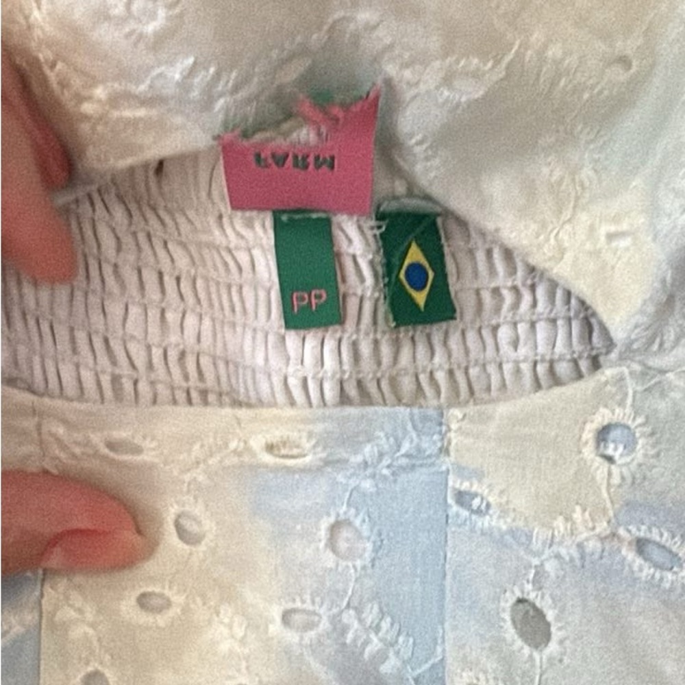 Tropical Print eyelet Maxi Dress with Cutout from Farm Rio Brazil - Picture 8 of 9